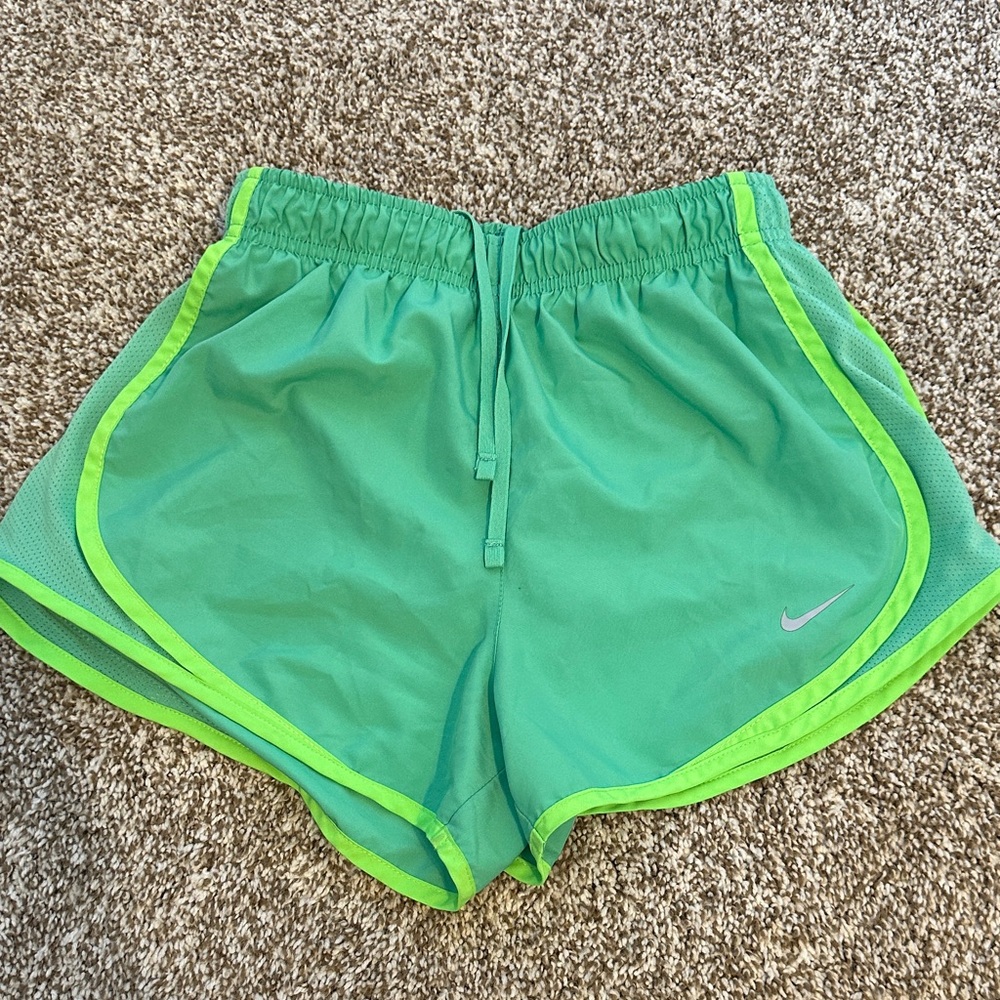 Nike Women's Lime Green Athletic Shorts